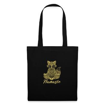 Namaste Fuchs Mandala Yoga Meditation - Stoffbeutel - Schwarz - Vorne