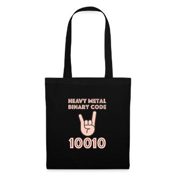 Code binaire Heavy Metal | Musique, Guitare - Sac en tissu - noir - Devant