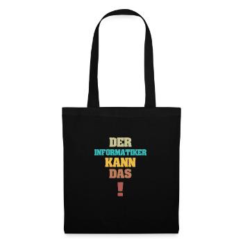 Informaticien - Sac en tissu - noir - Devant