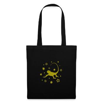 Salamandre - Animal amphibien - Sac en tissu - noir - Devant