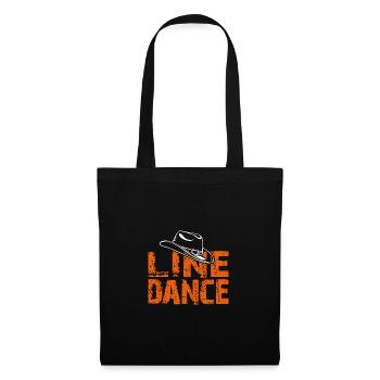 Danse en ligne Danse en ligne Danse en ligne. L décoratif - Sac en tissu - noir - Devant