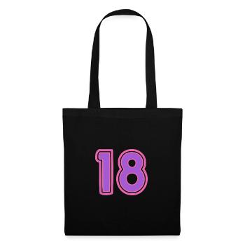 18. 18 YEARS OLD. 18th ANNIVERSARY. BIRTHDAY 18 YEARS. - Tote Bag - black - Front