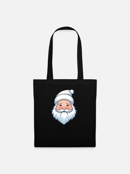 Weißer Weihnachtszauber - Stoffbeutel - Schwarz