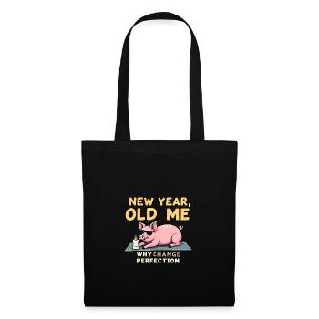 Funny Pig - New Year Design - Tote Bag - black - Front