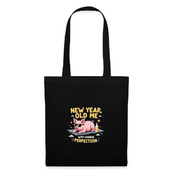 Funny Pig - New Year Design - Tote Bag - black - Front
