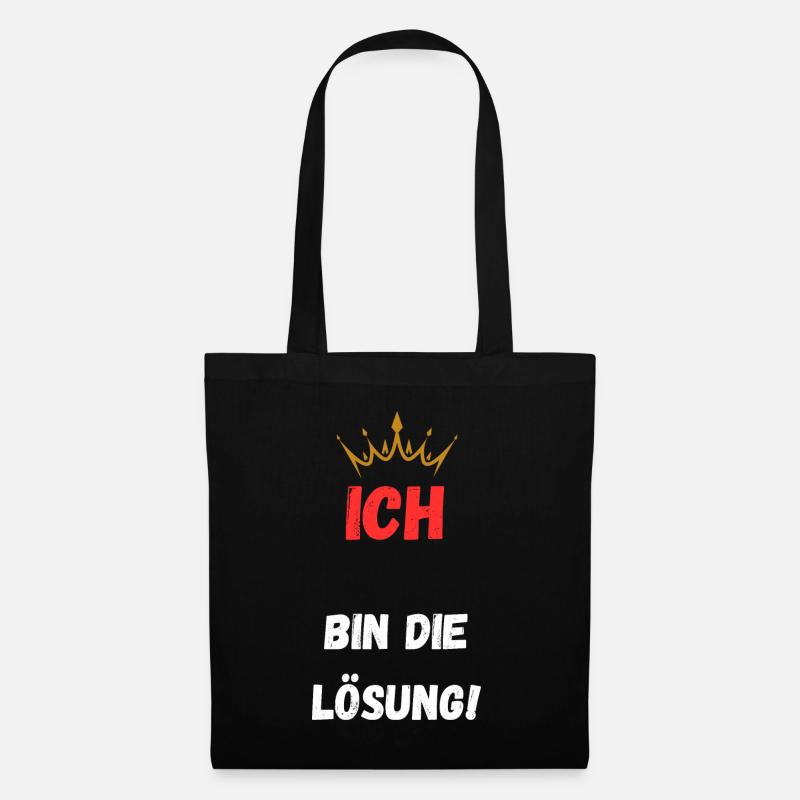 Ich bin die Lösung - Stoffbeutel - Schwarz