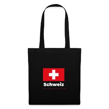 Fußball Frauen Weltmeisterschaft Schweiz Design - Stoffbeutel - Schwarz - Vorne