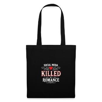 Social Media Killed the Romance - Tote Bag - black - Front