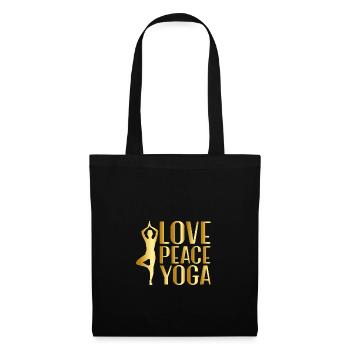 Yoga Pose Love Peace Yoga - Tote Bag - black - Front