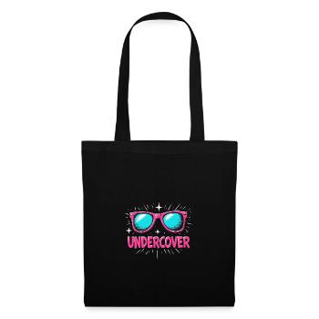 Lunettes de soleil drôles et costume de discours infiltré - Sac en tissu - noir - Devant
