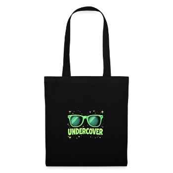 Lunettes de soleil et costume - Funny Motif - Sac en tissu - noir - Devant