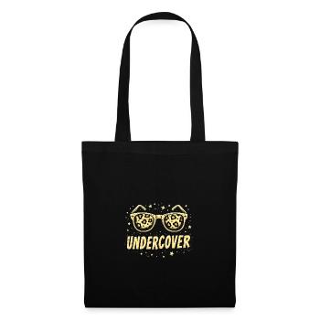 Lunettes de soleil drôles et costume de discours infiltré - Sac en tissu - noir - Devant