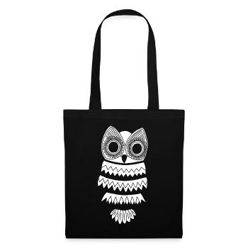 White owl - Tote Bag - black - Front