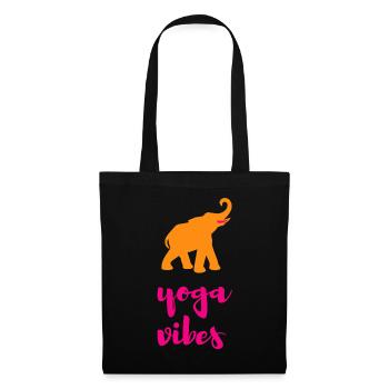 Yoga Vibes Elephant Meditation Quotes India - Tote Bag - black - Front