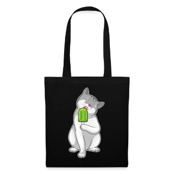 Popsicles pour chat - Sac en tissu - noir - Devant