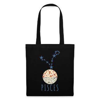 La constellation des Poissons - Sac en tissu - noir - Devant