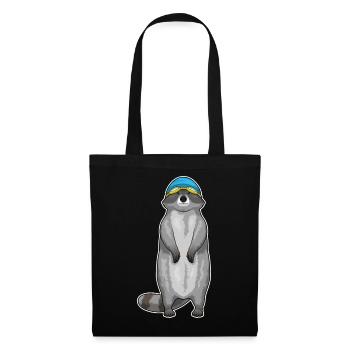 Été pour la baignée de natation des ratons laveurs - Sac en tissu - noir - Devant