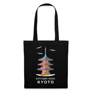 Kyoto, Japan, Buddhistischer Tempel Kiyomizu-Dera - Stoffbeutel - Schwarz - Vorne