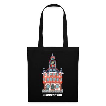 Heppenheim Historic Town Hall, Hesse, Drawing - Tote Bag - black - Front