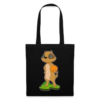 Meerkat Basketball Player Basketball - Tote Bag - black - Front