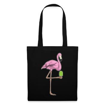Popsicles flamants roses - Sac en tissu - noir - Devant