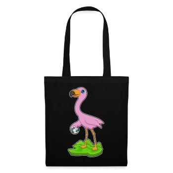 Flamingo Handballspieler Handball - Stoffbeutel - Schwarz - Vorne