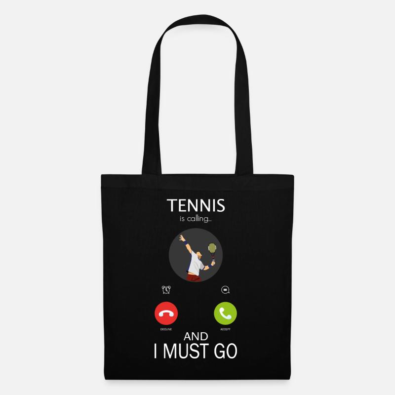 Tennis is calling - Stoffbeutel - Schwarz