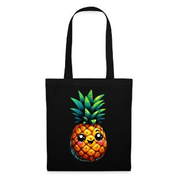 Ananas - Sac en tissu - noir - Devant