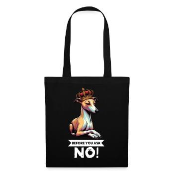 Avant de demander Whippet Lévrier Whippets Lévriers - Sac en tissu - noir - Devant