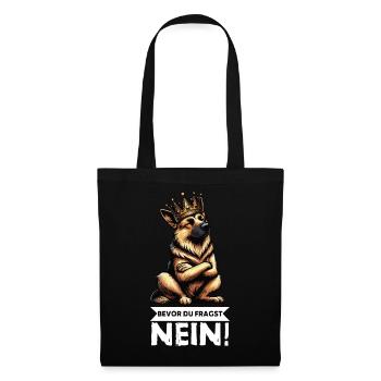 Avant que vous ne demandiez aux bergers bergers allemands - Sac en tissu - noir - Devant