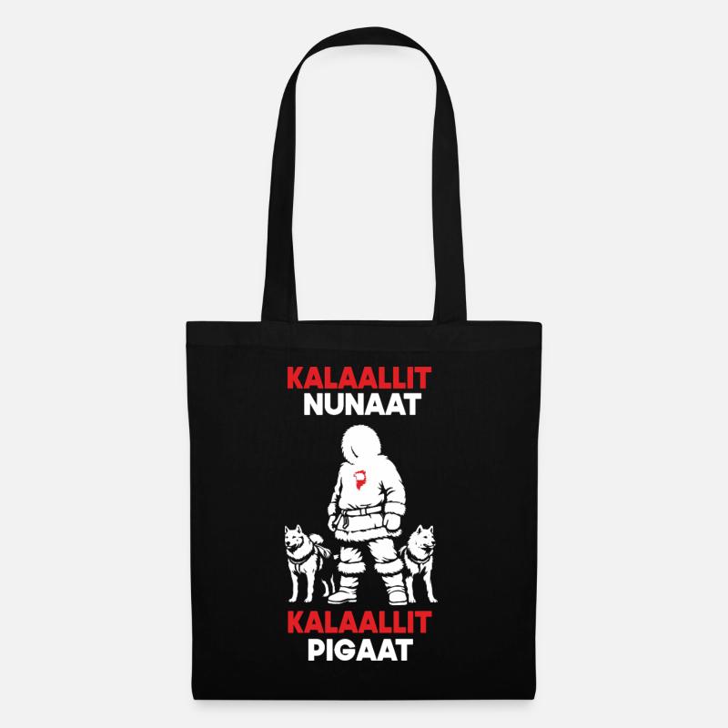 Grönland Design - Kalaallit Nunaat - Stoffbeutel - Schwarz