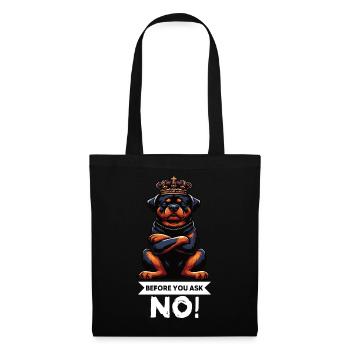 Avant que vous ne demandiez, pas de rottweiler rottweilerbesitzer - Sac en tissu - noir - Devant