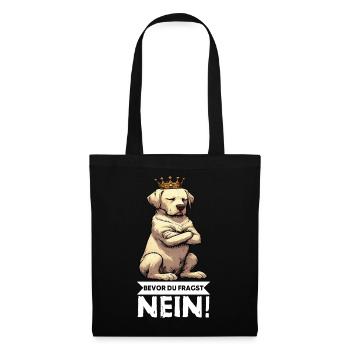 Avant que vous ne demandiez : pas de propriétaire de Labrador Labrador - Sac en tissu - noir - Devant