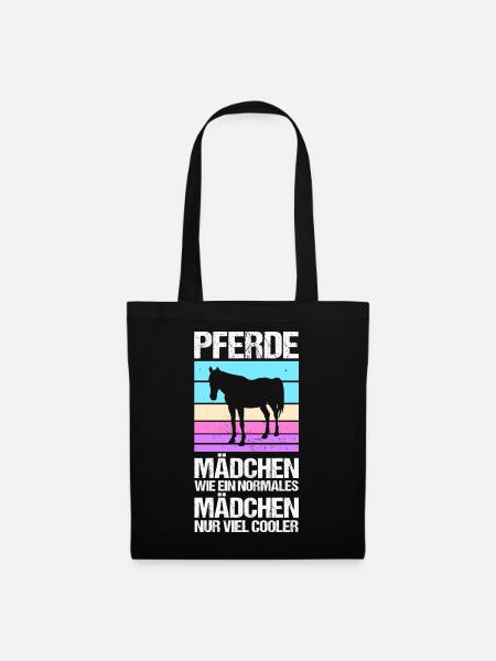 Reiten Pferdeliebhaber Reiterhof Pferde - Stoffbeutel - Schwarz