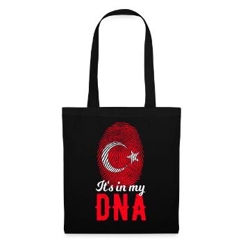 Turkish DNA Turk Turkish Woman Fingerprint - Tote Bag - black - Front