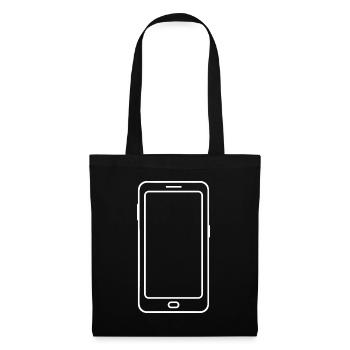 Téléphone - Sac en tissu - noir - Devant