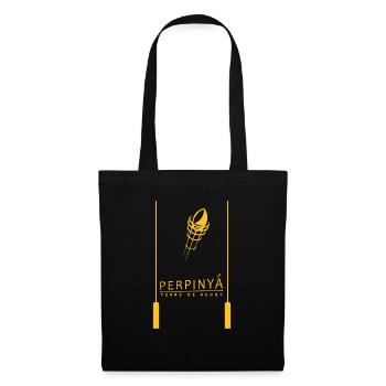 Languedoc Roussillon Perpinya Terre de rugby - Sac en tissu - noir - Devant