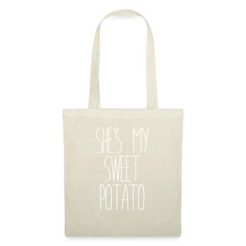 Elle est ma patate douce - Sac en tissu - nature - Devant