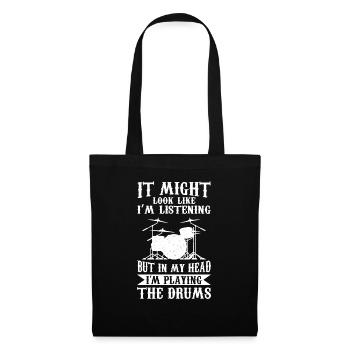 Cool drums musician drummer gift - Tote Bag - black - Front