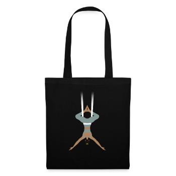 Luft-Yoga Akrobaten Gift - Stoffbeutel - Schwarz - Vorne