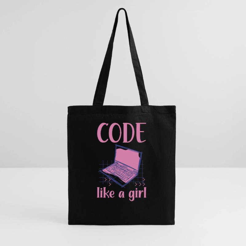 Code Like A Girl Programming Coder Computer Geek D Stoffbeutel