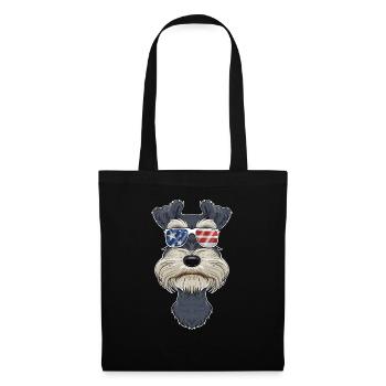 Miniature Schnauzer USA Sunglasses I American - Stoffbeutel - Schwarz - Vorne