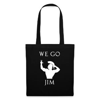 WE GO JIM - Stoffbeutel - Schwarz - Vorne