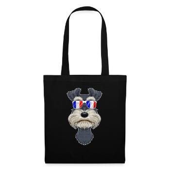 Lunettes de soleil miniatures Schnauzer France I Français - Sac en tissu - noir - Devant
