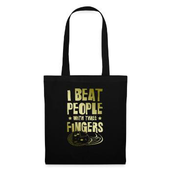 Bowling drôle de dicton - Sac en tissu - noir - Devant