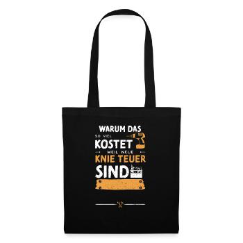 Warum Das So Viel kostet Weil Ne... - Stoffbeutel - Schwarz - Vorne