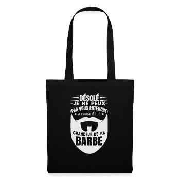 Barbu Au Grand Coeur | Père | Papa Barbu - Sac en tissu - noir - Devant