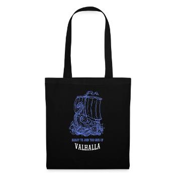 Prêt à rejoindre les dieux du Valhalla Retro Viking - Sac en tissu - noir - Devant