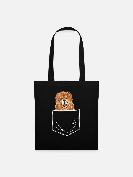 Chow Chow Hund - Stoffbeutel - Schwarz