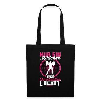 Cheerleading Cheerleaderin Nur ein Mädchen - Stoffbeutel - Schwarz - Vorne